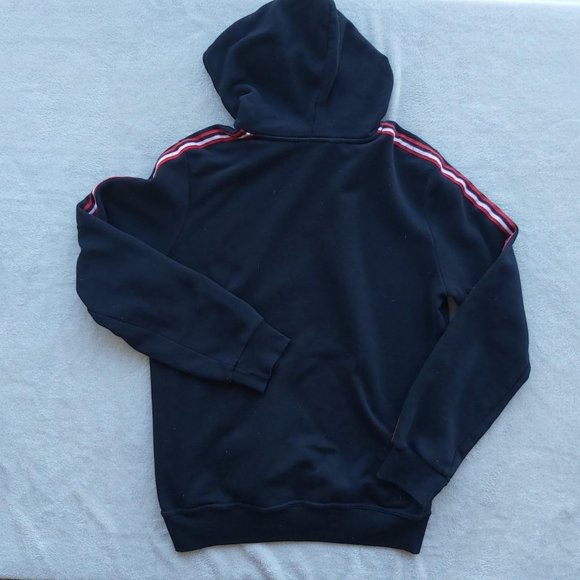 softest all black Pull&Bear motorsports drawstrings unisex hoodie - Picture 3 of 4